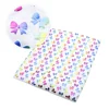 Custom Eco-friendly Metallic Rainbow Bowknot Printing Cotton Fabric 79785