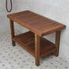 maoyuan factory Corner Teak Shower Bench with Shelf