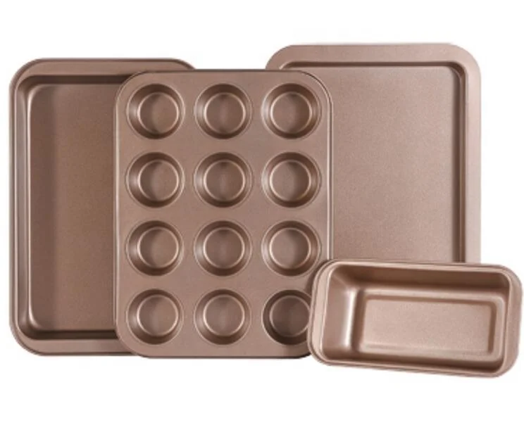 
K-552-RG 4pc Bakeware Set with Copper Coating 