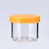 4ml 6ml 8ml 10ml no neck concentrate container food grade CBD dab wax oil glass concentrate jar with yellow silicon lid