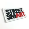 Laser cut durable custom heat seal damask woven patches according your demands