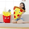 Creative cartoon cute expression pizza fries plush pillow toys