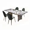 Modern luxury marble dining table set 8 chairs