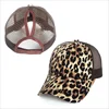 Leopard print fashion colorful custom hats baseball caps