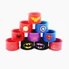 Amazon Trendy party accessories 9pcs/set superhero slap bracelet Captain Superman wristband for boys/girls