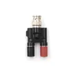 BNC Male plug to Twin dual 4mm Banana Jack Female Coaxial 4mm connector