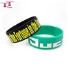 2019 New Arrivals Custom Soft Glow In The Dark Cuff Bracelets Imprint Ring High Quality Debossed Black Logo Silicone Bracelet