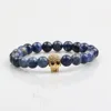 New fashion High quality loose beads natural stone with diamond skull China wholesale beads bracelet for men