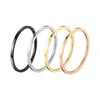 Simple Design Couple Stainless Steel Rings 4 Colors Thin 1mm Rings