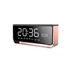 HOT Wireless portable mini mirror bluetooth speaker with FM and CLOCK and LED Lighting
