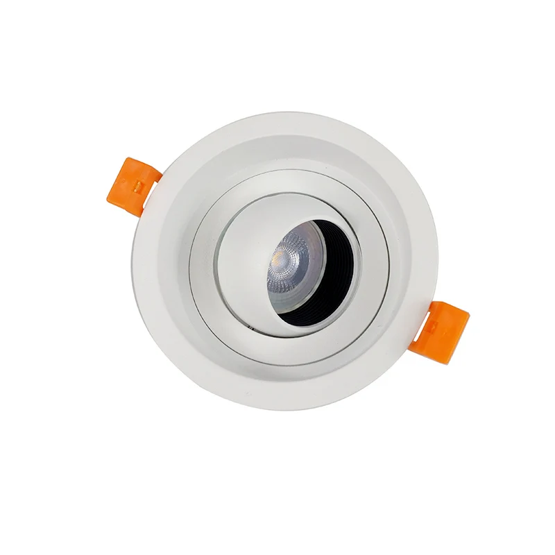 Eyeball Round  Tiltable LED Recessed LED Spot Light Housing and MR16 GU10 Downlight Fitting