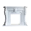 Customized Indoor White Marble Fireplace Mantel Price