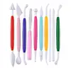 10 Pieces Plastic Clay Tools Ceramic Pottery Tool Kit for Shaping and Sculpting Assorted Colors