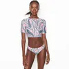 2019 Custom Made New Design Women Wetsuit Printed Spilit Type Diving Suit