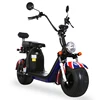18 * 9.5 tire 1500w motor button start power switch lithium battery 60v 12ah eec approved electric scooter