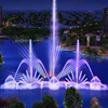 DMX control believable lake floating fountain with computer programmer