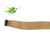 Top quality with cheap wholesale price color #27 thick end russian virgin remy second generation 6D hair extensions