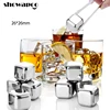 SHOWAPOO Whiskey Stones Gift Metal Steel Reusable Ice Cubes Stainless Steel