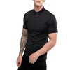 Custom Business Polo Tshirt For Men 100% Cotton Mens Slim Fit Polo Tshirt Printed Sopt Point Pattern