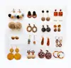 INFANTA JEWELRY Fashion European High Earring Post Jewelry Factory Direct Sale Caramel Series / Hairy Tassel Ear Rings