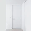 Luxury white wooden internal room door with hidden hinges & wooden frame
