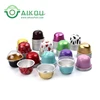 Disposable Muffin baking cup aluminum foil flan cake containers with plastic lid