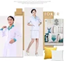 Making nurse clothes 100% microfiber polyester brushed peach skin dyed solid woven fabric for bedding set Microfiber and textile