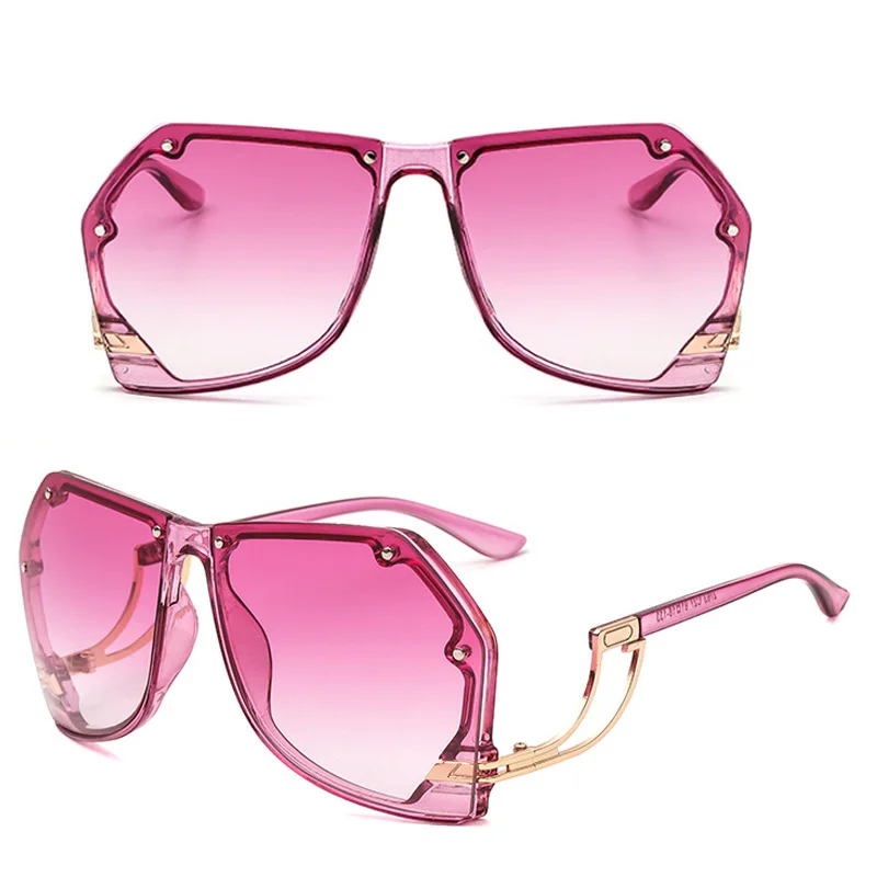 

Morglow MG2763 2019 Luxury Ocean Piece Sunglasses Women Fashion Retro Men Glasses Brand Personality Oversized Punk Sunglasses, Custom colors