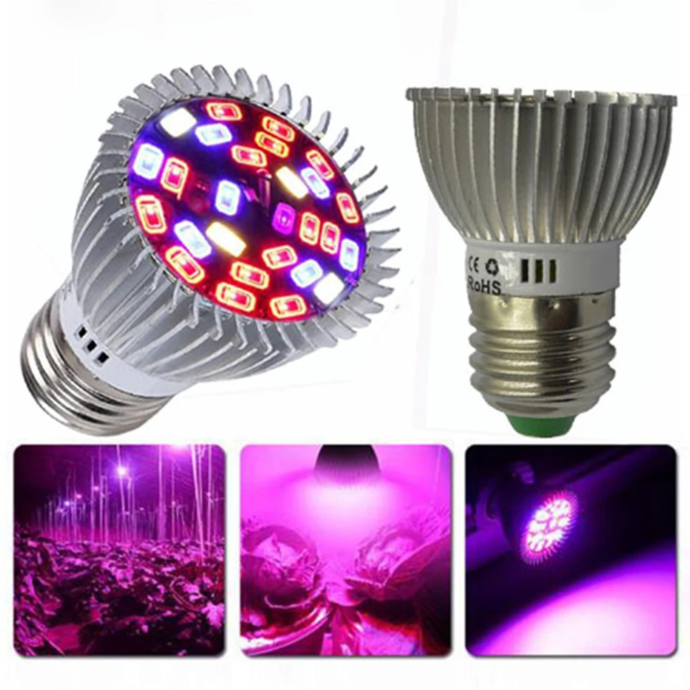 10W Full Spectrum E27 LED Grow Light Growing Lamp Bulb for DIY Hydroponics Plant Flower