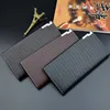 2019 Brand New Men's Wallet Long Three Vertical Open Soft Wallet Multi-card Large Capacity The Crocodile Grain Wallet