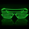 whosale el wre neon shutter glasses using for luminous brightness green color led party glasses