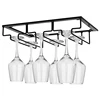 Amazon Hot Sale Goblet Glass Wine Cup Holder Under Cabinet Wall Wine Glass Racks Hanging Storage Stemware Racks 3 Row Hange