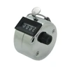 Silver Stainless Metal Golf Hand Held Manual 4 Digit Number Golf Tally Counter
