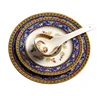 Ceramic cutlery set LOGO custom European bone China dishes home wedding gifts