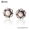 Fashion Jewelry old silver Color Earring Cabochon Stud Earring Women