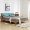 Solid wood white oak 1.8M bed simple northern europe upholstered bed