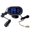 DC12V 24V Blue LED car Voltmeter Digital Car Thermometer Temperature Meter Voltage Tester for car automobile