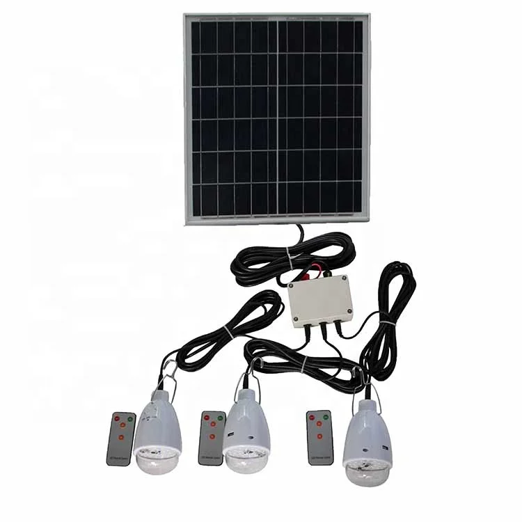 ZPARTNERS 1pc Panel with 3pcs led bulb Solar Home Emergency Bulb System