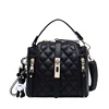 Famous brands classic quilted lady crossbody purse shoulder bags cheap women designer black leather handbags