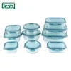 Glass Bowl Set Food Box Storage Stacking Containers with Lids Microwave