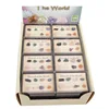 Yase yiwu ornament factory manufacturer 8 colors rough natural stone card mineral of the world stone mineral collection specimen