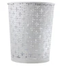 Wholesale big size office home paper trash garbage round metal waste bin with pattern design