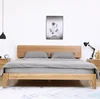 Simple solid wood bed white oak modern 1.5M bed