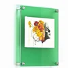 Acrylic Frames Wall Mounted Sign Holders Acrylic Floating Plexiglass Wall Mounted photo frame Floating Glass Wall