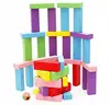 Low price wood building square block puzzle design natural educational kids toys