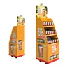 3 Tier Energy Drink Bottle POP Cardboard Display Stand with Wheel,Water Bottle Display Stands Joyshaker
