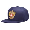 Russian national emblem embroidery outdoor sun protection hat with flat brim unisex snapback cap