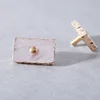 50*30mm Natural Crystal Cabinet Pull Handles Brass Furniture Handle Knob Kitchen Knob Copper Hardware
