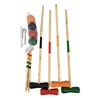 4 Player Wooden Croquet Set, Classic Outdoor Lawn and Party Game For Kids & Adult