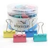 24PCS/BOX Factory Direct Sale 32mm Colorful Binder Clips Stainless Steel Paper Clips School Accessories Stationery